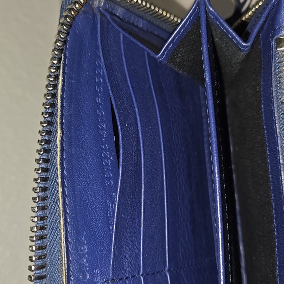 Balenciaga Papier Continental Zip Around Wallet Indigo Blue - Picture 8 of 12